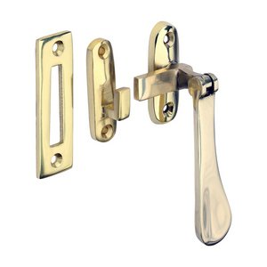 TIMCO 54 x 19 91mm Hook & Mortice Plate Casement Fastener - Polished Brass (5056601909551) TIMpac 1 Each 949411P