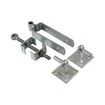 TIMCO 600mm Adjustable Hinge Set With Hook On Plate - Hot Dipped Galvanised (5055893361184) Plain Bag 1 Each AFHP600G