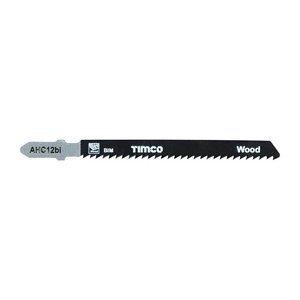 TIMCO T101BF Jigsaw Blades - Wood Cutting - Bi-Metal Blades - T101BF (5055017555161) Pack 5 Pieces AHC12BI