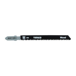 TIMCO T101BRF Jigsaw Blades - Wood Cutting - Bi-Metal Blades - T101BRF (5055017555178) Pack 5 Pieces AHC12RBI