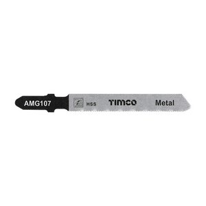 TIMCO T118G Jigsaw Blades - Metal Cutting - HSS Blades - T118G (5055017555246) Pack 5 Pieces AMG107
