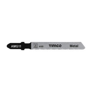 TIMCO T118A Jigsaw Blades - Metal Cutting - HSS Blades - T118A (5055017555222) Pack 5 Pieces AMG11