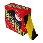 TIMCO 500m x 70mm Barrier Tape - Yellow & Black (5055893331057) Box 1 Each BARTYB500