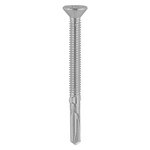 TIMCO 5.5 x 65 65mm Metal Construction Timber to Heavy Section Screws - Countersunk - Wing-Tip - Self-Drilling - Exterior - Silver Organic (5055893352229) Box 200 Pieces BMHW65