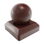 TIMCO 100mm Ball Fence Post Cap - Oxide Red (5056110836973) Unit 1 Each BPC100