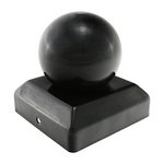 TIMCO 50mm Ball Fence Post Cap - Epoxy Black (5056110836928) Unit 1 Each BPC50B
