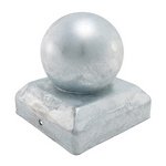 TIMCO 75mm Ball Fence Post Cap - Zinc (5056110836904) Unit 1 Each BPC75G