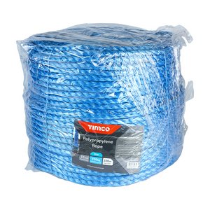 TIMCO 12mm x 220m Polypropylene Rope - Blue - Long Coil (5055893359655) Unit 1 Each BR12220C