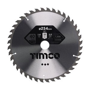 TIMCO 254 x 30 x 40T Circular Saw Blade - Combination - Medium (5055893302644) Clamshell 1 Each C2543040