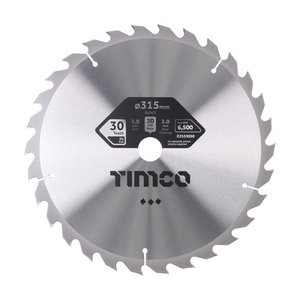 TIMCO 315 x 30 x 30T Circular Saw Blade - General Purpose - Coarse/Medium (5055893302712) Clamshell 1 Each C3153030