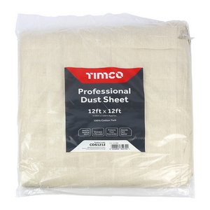 TIMCO 12ft x 12ft Professional Dust Sheet (5055893352700) Bag 1 Each CDS1212