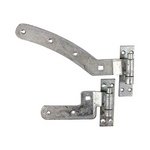 TIMCO 300mm Pair of Curved Rail Hinge Set - Right Hand - Hot Dipped Galvanised (5055893360460) Plain Bag 1 Pairs CRHRG