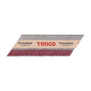 TIMCO 2.8 x 63 63mm FirmaHold Collated Clipped Head Nails - Retail Pack - Ring Shank - A2 Stainless Steel (5055017592388) Box 1100 Pieces CSSR63
