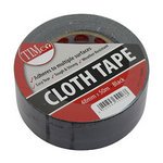 TIMCO 50m x 48mm 50000m Cloth Tape - Black (5055893300268) Roll 1 Each CTBLACK