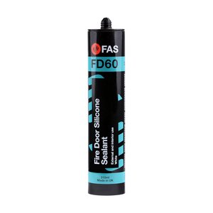 Fire & Acoustic Seals 310ml Fire Door Silicone Sealant - White (5060772110067) Cartridge 1 Each FASFDS