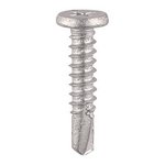 TIMCO 5.5 x 19 19mm Metal Construction Sheet & Framing Screws - PH - Low Profile Pancake - Exterior - Silver Organic (5055017587124) Box 500 Pieces FP19