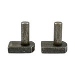TIMCO 22mm Gate Hooks to Weld - Self Coloured (5055893360996) Plain Bag 2 Pieces GHW22S