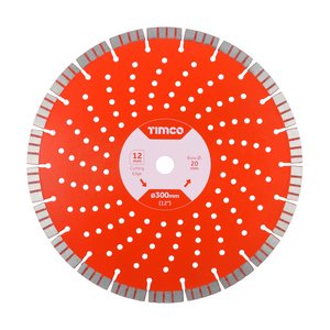 TIMCO 300 x 20.0 Premium Diamond Blade - Turbo Segmented (5055017575800) Box 1 Each GPPL30020