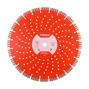TIMCO 350 x 20.0 Premium Diamond Blade - Turbo Segmented (5055017597031) Box 1 Each GPPL35020