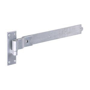 TIMCO 450mm Pair of Cranked Band & Hook On Plates - Hot Dipped Galvanised (5055893360316) Plain Bag 1 Pairs HBC450G