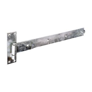 TIMCO 500mm Pair of Straight Band & Hook On Plates - Hot Dipped Galvanised (5055893360149) Plain Bag 1 Pairs HBS500G