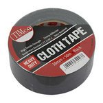 TIMCO 50m x 50mm 50000m Heavy Duty Cloth Tape - Black (5055893300237) Roll 1 Each HDCTBLACK