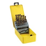 TIMCO 25pcs Ground Jobber Drills Set - Cobalt M35 (5055017542659) Case 25 Pieces HSSCO25DS