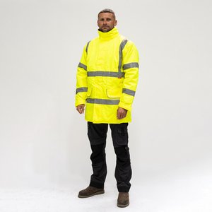 TIMCO Medium Hi-Visibility Parka Jacket - Yellow (5056110845951) Bag 1 Each HVPJMED