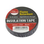 TIMCO 25m x 18mm 25000m PVC Insulation Tape - Black (5056110871066) Roll Pack 10 Pieces ITBLACK