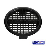 TIMLOC 70mm Timloc Push-in Soffit Vent - Black - 1141 (5036889005275) Bag 10 Pieces LOC1141