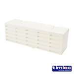 TIMLOC 215 x 69 x 60 60mm Timloc Airbrick - Plastic - White - 1201ABWH (5036889007705) Box 20 Pieces LOC1201ABWH