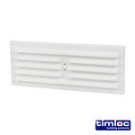 TIMLOC 260 x 104 Timloc Internal Plastic Hit and Miss Louvre Grille Vent - White - 1208W (5036889006869) Bag 1 Each LOC1208W