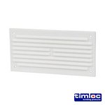 TIMLOC 166 x 85 Timloc Internal Plastic Louvre Mini Grille Vent with Flyscreen - White - 1218WF (5036889007002) Bag 1 Each LOC1218WF