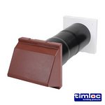 TIMLOC 127 x 350 Timloc Aero Core Through-Wall Ventilation Set Cowl and Baffle - Brown - ACV7CBR (5036889009549) Bag 1 Each LOCACV7CBR