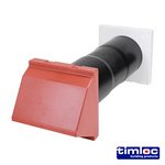 TIMLOC 127 x 350 Timloc Aero Core Through-Wall Ventilation Set with Cowl and Baffle - Terracotta - ACV7CTE (5036889009174) Bag 1 Each LOCACV7CTE