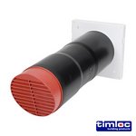 TIMLOC 127 x 350 Timloc Aero Core Through-Wall Vent High Rise and Baffle - Terracotta - ACV7HRTE (5036889009204) Bag 1 Each LOCACV7HRTE