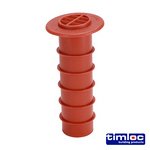 TIMLOC 80mm 80mm Timloc Cavity Wall Drill Vent - Terracotta - DV3 (5036889017926) Box 50 Pieces LOCDV3