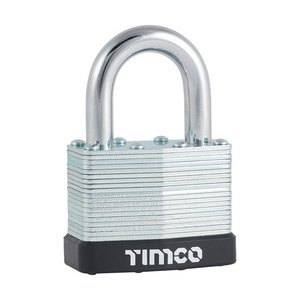 TIMCO 50mm Laminated Padlock (5055893301098) Backing Card 1 Each LSP50