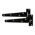 TIMCO 8IN Pair of Light Tee Hinges - Black (5055893356333) Plain Bag 1 Pairs LTH8BB