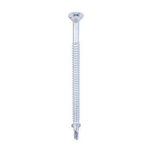TIMCO 5.5 x 100 100mm Metal Construction Timber to Light Section Screws - Countersunk - Wing-Tip - Self-Drilling - Zinc (5055017532209) Box 100 Pieces LW100B