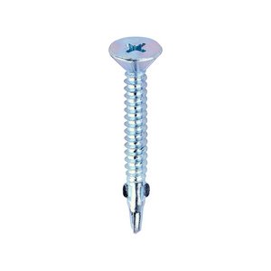 TIMCO 4.2 x 38 38mm Metal Construction Timber to Light Section Screws - Countersunk - Wing-Tip - Self-Drilling - Zinc (5056110842950) Box 200 Pieces LW4238B