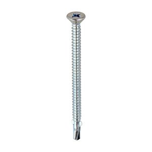 TIMCO 5.5 x 85 85mm Metal Construction Timber to Light Section Screws - Countersunk - Wing-Tip - Self-Drilling - Zinc (5055017532193) Box 100 Pieces LW85B