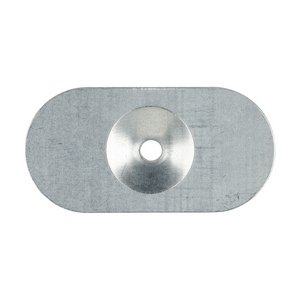TIMCO 82 x 40 82mm Metal Oval Stress Plate - Galvanised (5056110842813) Box 50 Pieces MID8240