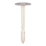 TIMCO 8.0 x 50 50mm Plastic Insulation Fixings - White (5055893329030) Bag 100 Pieces PIF50