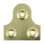 TIMCO 32mm Mirror Plates - Plain - Electro Brass (5055893315668) TIMpac 4 Pieces PMP32P