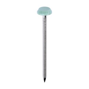TIMCO 65mm Polymer Headed Nails - A4 Stainless Steel - Chartwell Green (5055893377161) Box 100 Pieces PN65CG