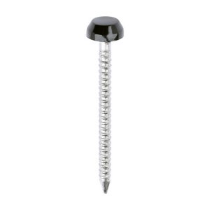 TIMCO 30mm Polymer Headed Pins - A4 Stainless Steel - Black (5055331816368) Box 250 Pieces PP30BL