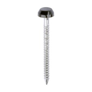 TIMCO 30mm Polymer Headed Pins - A4 Stainless Steel - Mahogany (5055331816351) Box 250 Pieces PP30BR