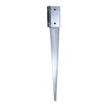 TIMCO 100 x 600mm Drive in Post Spike - Bolt Secure - Hot Dipped Galvanised (5055893386507) Unit 1 Each PSB100600G