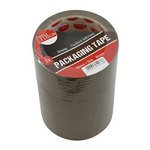 TIMCO 50m x 48mm 50000m Packaging Tape - Brown (5055893300336) Roll Pack 3 Pieces PTB